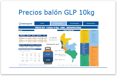 Precios balón GLP 10kg (Baloncito)